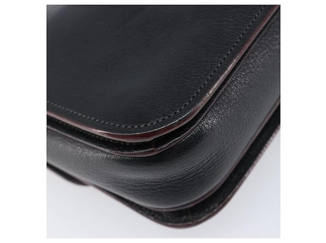 Borsa a tracolla Miu Miu Madras in pelle nera e oro Auth 204572V Nero - vista 19