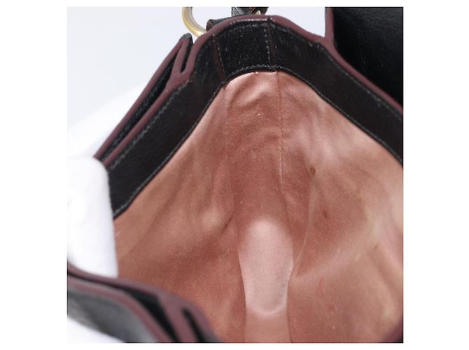 Borsa a tracolla Miu Miu Madras in pelle nera e oro Auth 204572V Nero - vista 25