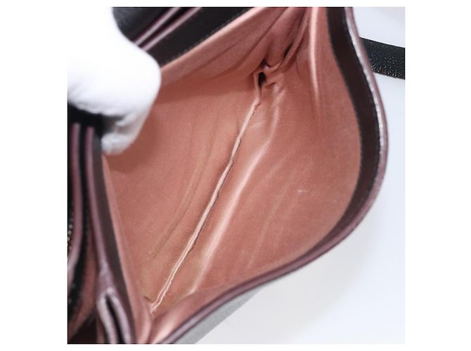 Borsa a tracolla Miu Miu Madras in pelle nera e oro Auth 204572V Nero - vista 29
