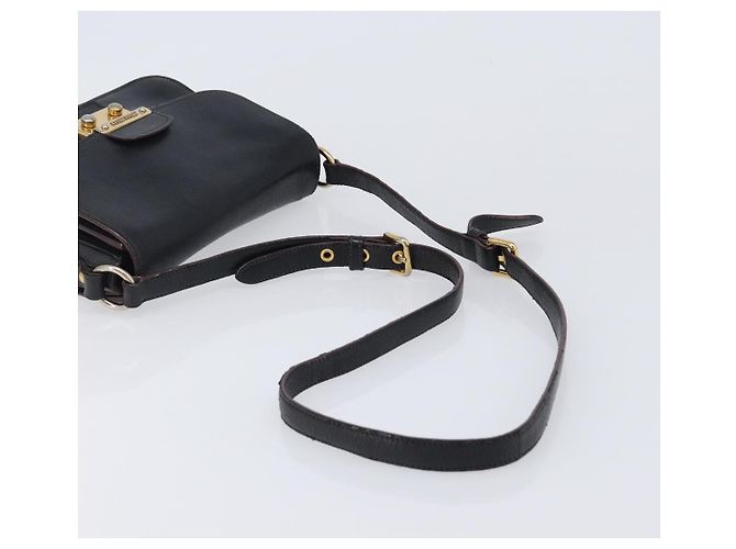 Borsa a tracolla Miu Miu Madras in pelle nera e oro Auth 204572V Nero - vista 7