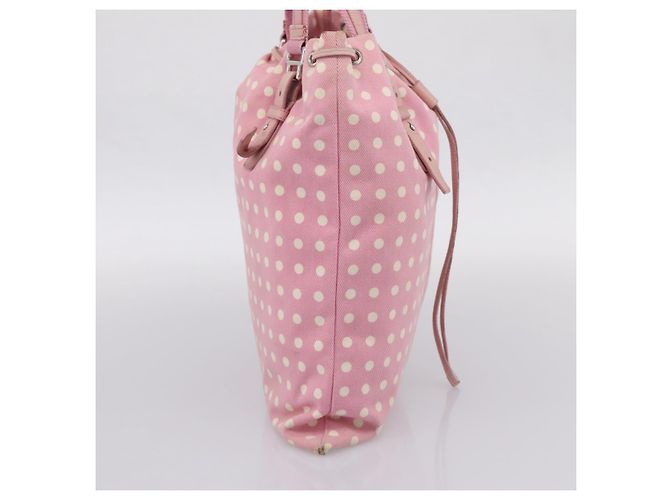 Autre Marque Borsa Tote SAINT LAURENT Kahala Canvas Pink Silver 121631 Auth BA15529A Argento Rosa - vista 4