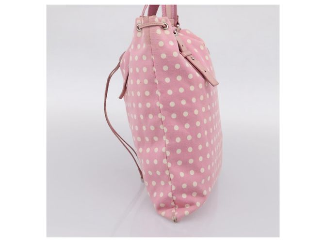 Autre Marque Borsa Tote SAINT LAURENT Kahala Canvas Pink Silver 121631 Auth BA15529A Argento Rosa - vista 5