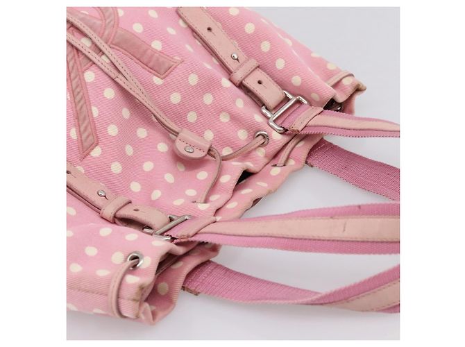 Autre Marque Borsa Tote SAINT LAURENT Kahala Canvas Pink Silver 121631 Auth BA15529A Argento Rosa - vista 6