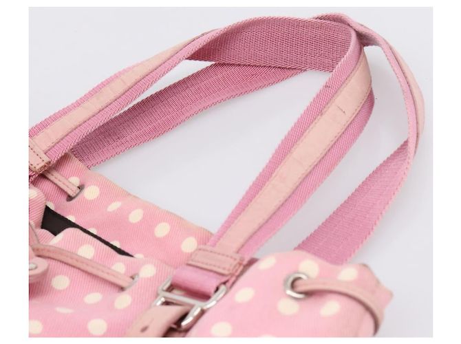 Autre Marque Borsa Tote SAINT LAURENT Kahala Canvas Pink Silver 121631 Auth BA15529A Argento Rosa - vista 9