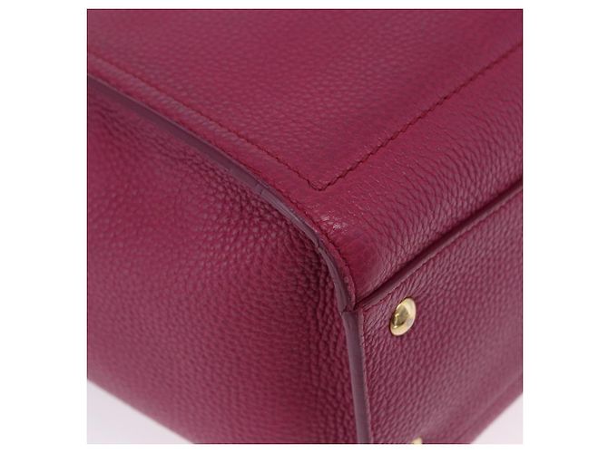 Borsa Salvatore Ferragamo Gancini in pelle 2way Rosa Tono Oro Auth 204579A - vista 13