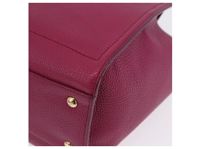 Borsa Salvatore Ferragamo Gancini in pelle 2way Rosa Tono Oro Auth 204579A - vista 14