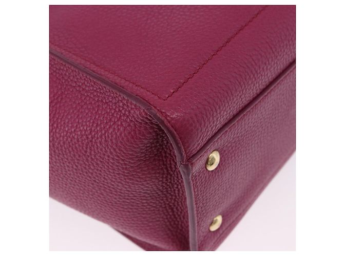 Borsa Salvatore Ferragamo Gancini in pelle 2way Rosa Tono Oro Auth 204579A - vista 15