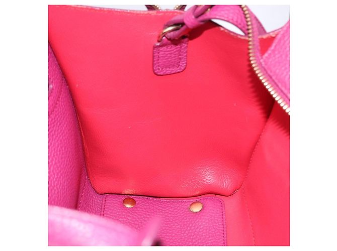 Borsa Salvatore Ferragamo Gancini in pelle 2way Rosa Tono Oro Auth 204579A - vista 23