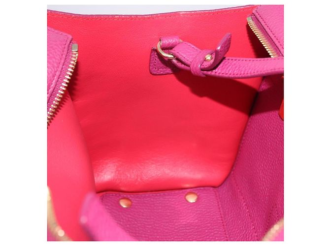 Borsa Salvatore Ferragamo Gancini in pelle 2way Rosa Tono Oro Auth 204579A - vista 24