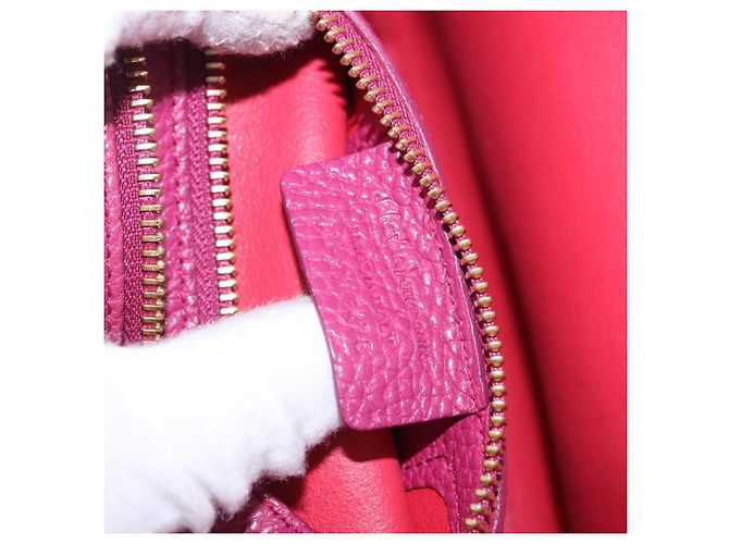 Borsa Salvatore Ferragamo Gancini in pelle 2way Rosa Tono Oro Auth 204579A - vista 28