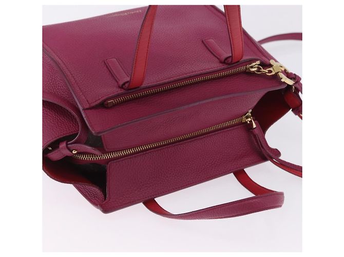 Borsa Salvatore Ferragamo Gancini in pelle 2way Rosa Tono Oro Auth 204579A - vista 6
