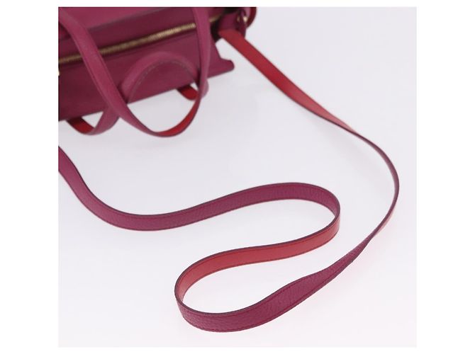 Borsa Salvatore Ferragamo Gancini in pelle 2way Rosa Tono Oro Auth 204579A - vista 9