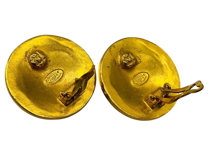 Orecchini a clip Chanel Vintage 1994 Gold CC Logo D'oro - vista 4