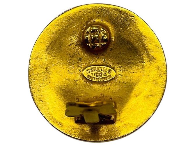 Orecchini a clip Chanel Vintage 1994 Gold CC Logo D'oro - vista 5