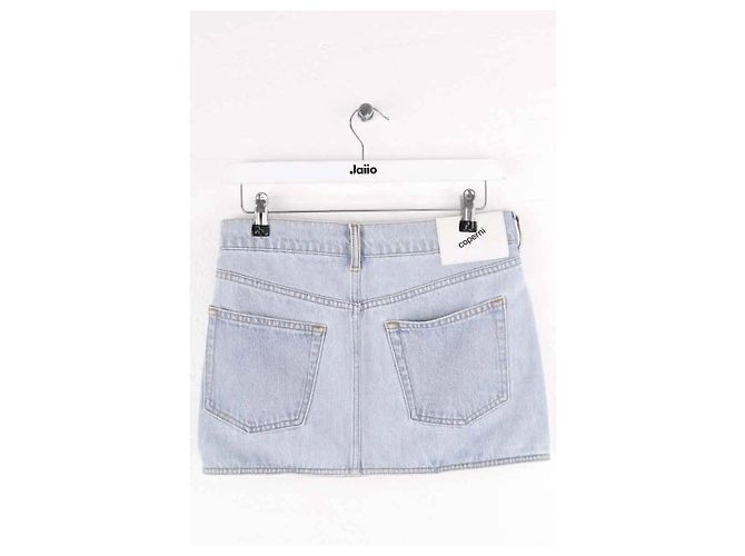 Minigonna blu in cotone Coperni - vista 3