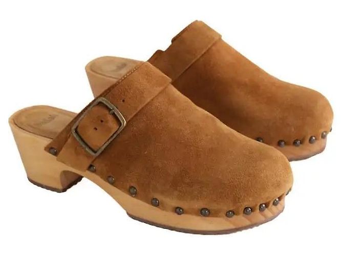 Ba&Sh Clogs aus Wildleder camel Kamel - Ansicht 3