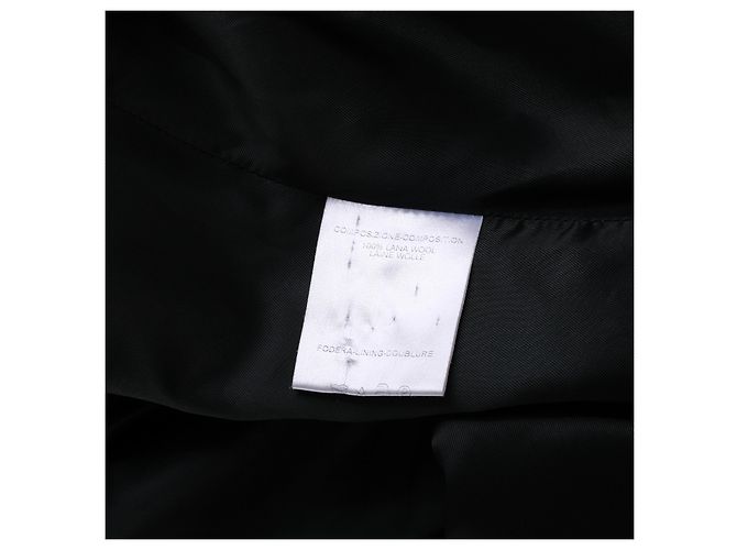 Yves Saint Laurent by Tom Ford Runway Wollmantel mit Rüschen Schwarz - Ansicht 10