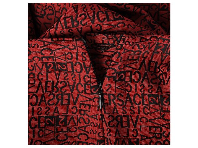 Versace Classic V2 Logo-Jacquard ausgestellte Hose Rot - Ansicht 6