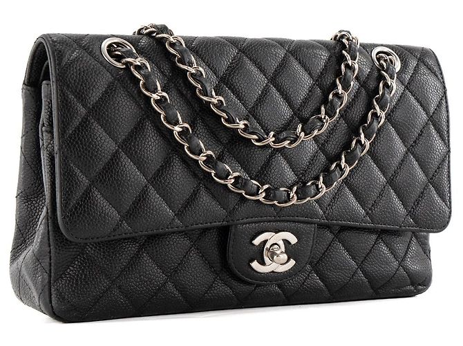 CHANEL - Borsa a tracolla Classique/Timeless 11.12 Chanel in pelle caviar nera Nero - vista 2