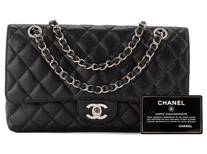 CHANEL - Borsa a tracolla Classique/Timeless 11.12 Chanel in pelle caviar nera Nero - vista 9