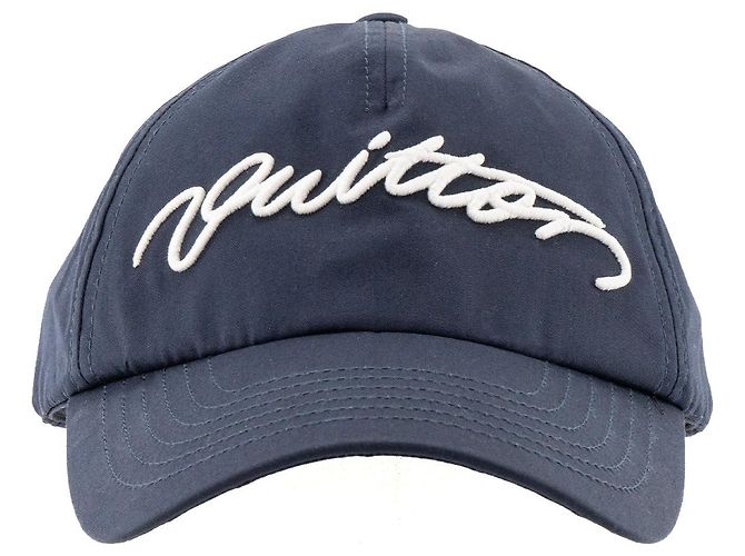 LOUIS VUITTON - Cappellino Signature Louis Vuitton in tela blu navy (S) - vista 2