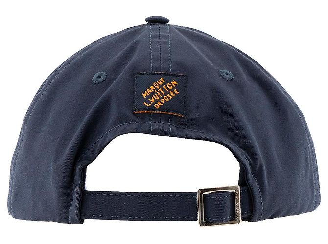 LOUIS VUITTON - Cappellino Signature Louis Vuitton in tela blu navy (S) - vista 3