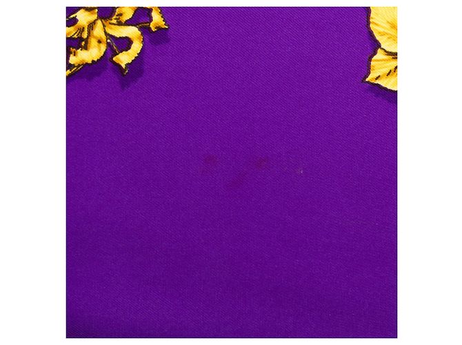 Pañuelo de seda Hermès Clips Morado 90 Púrpura - vista 6