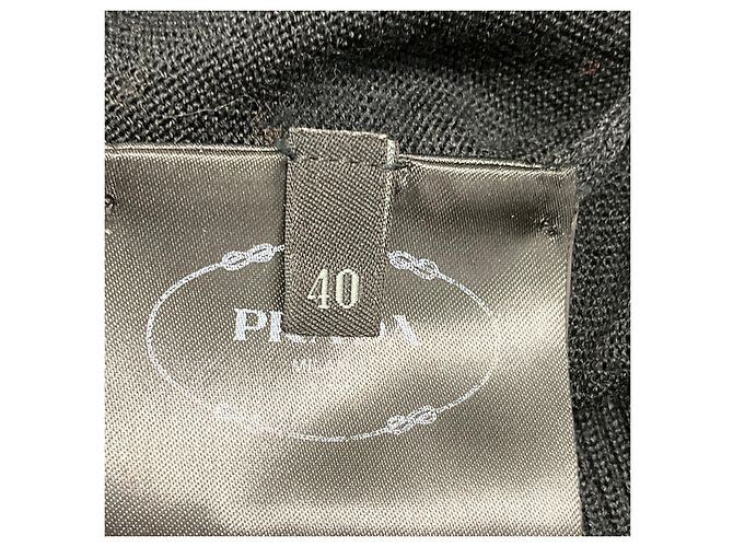 Jersey de punto de lana y seda de manga larga Prada negro - vista 5