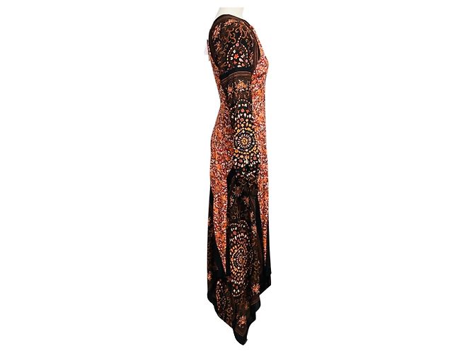 Altuzarra Maxikleid aus Seide mit Sinopia-Print in Schwarz / Orange / Rot Mehrfarben - Ansicht 2