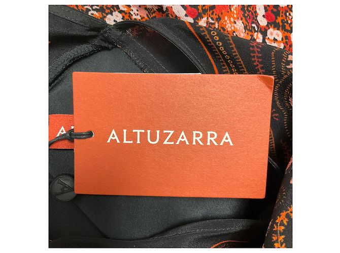 Altuzarra Maxikleid aus Seide mit Sinopia-Print in Schwarz / Orange / Rot Mehrfarben - Ansicht 6