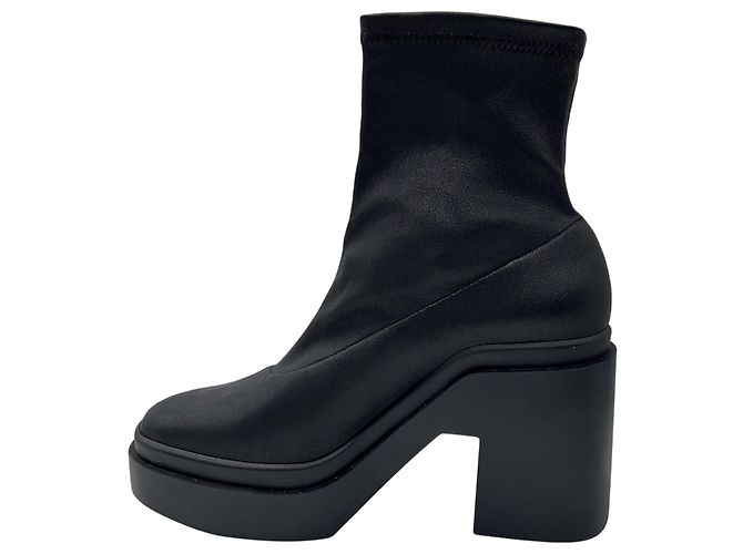 Botines de plataforma en piel stretch negra Robert Clergerie Negro - vista 3