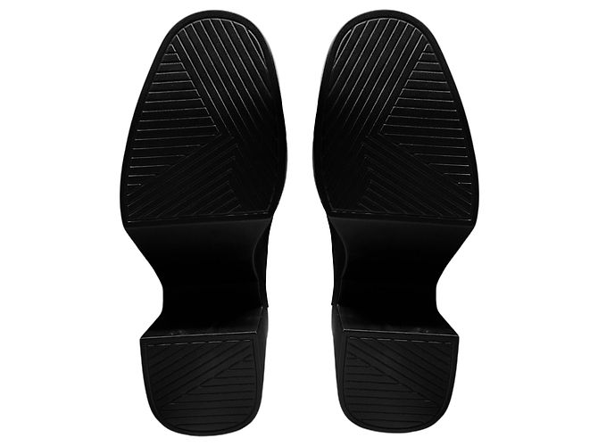 Botines de plataforma en piel stretch negra Robert Clergerie Negro - vista 6