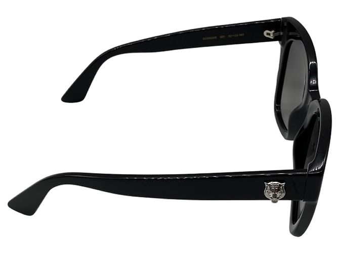 Occhiali da sole Gucci con montatura a farfalla nera e logo GG Nero - vista 3