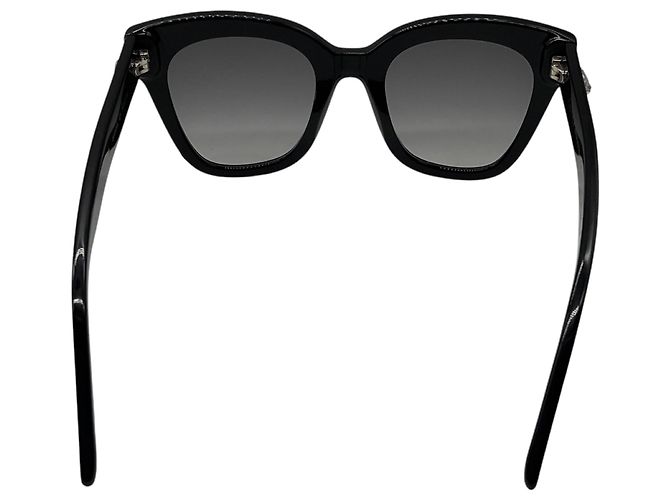 Occhiali da sole Gucci con montatura a farfalla nera e logo GG Nero - vista 4