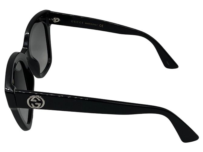 Occhiali da sole Gucci con montatura a farfalla nera e logo GG Nero - vista 5