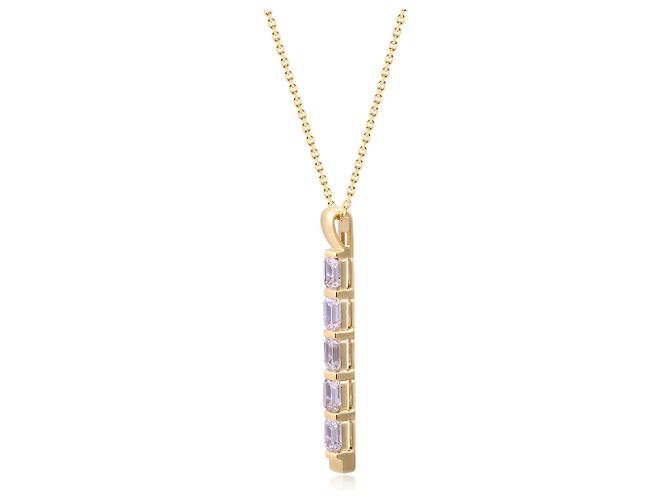 Autre Marque Pendente in Oro Giallo con Diamanti di Laboratorio 1.2 ctw - vista 3