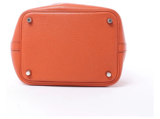 Hermès HERMES Picotin Lock 18 PM Taurillon Clemence Handbag in Orange X: 2016 Arancione - vista 11