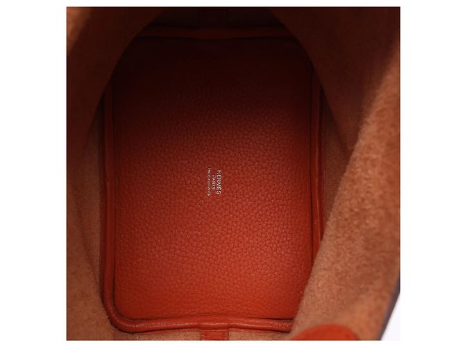Hermès HERMES Picotin Lock 18 PM Taurillon Clemence Handbag in Orange X: 2016 Arancione - vista 9