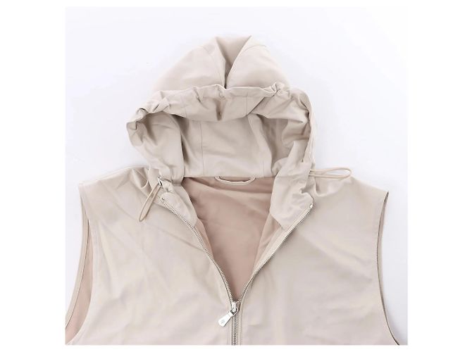 Autre Marque Eleventy Kapuzenweste mit Reißverschluss in Beige, Größe 50 IT - Ansicht 2
