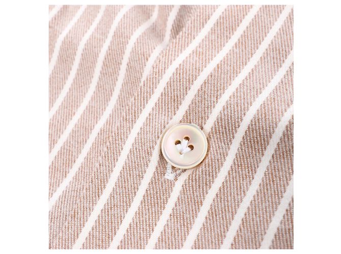 Autre Marque Eleventy Gestreiftes Hemd in Beige, Größe 40 IT - Ansicht 9