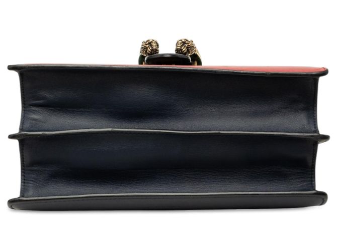 Bolsa Satchel Dionysus Web Gucci Medium em couro de bezerro azul com bambu - vista 3