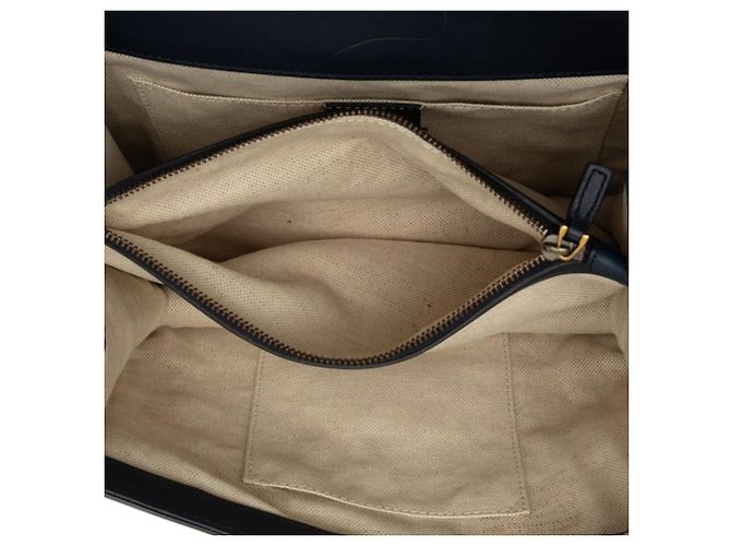 Bolsa Satchel Dionysus Web Gucci Medium em couro de bezerro azul com bambu - vista 4