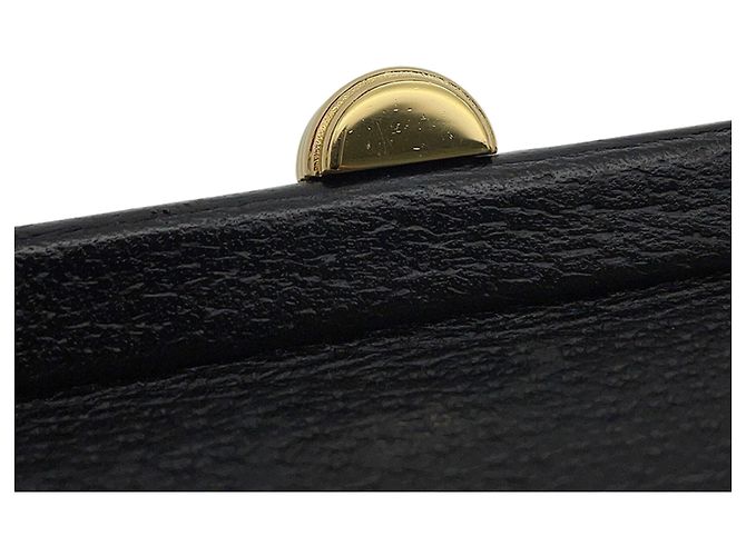 Borsa a secchiello Gucci Mini Dollar Calfskin Bamboo Marina nera Nero - vista 12