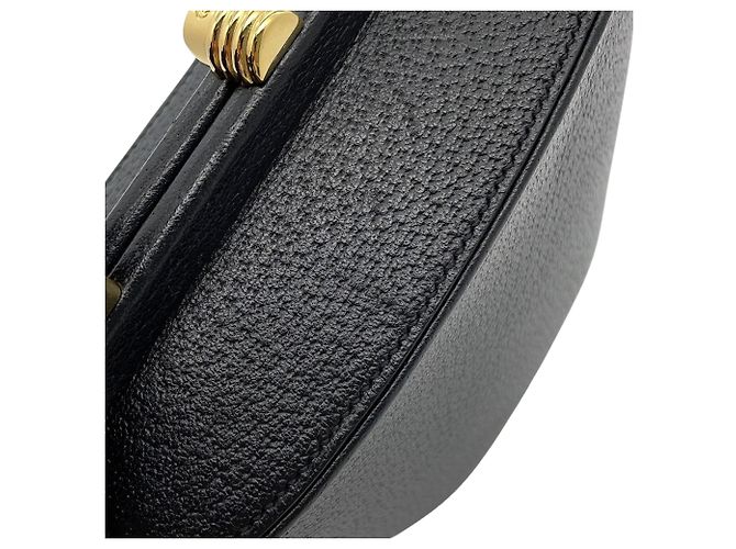 Borsa a secchiello Gucci Mini Dollar Calfskin Bamboo Marina nera Nero - vista 14