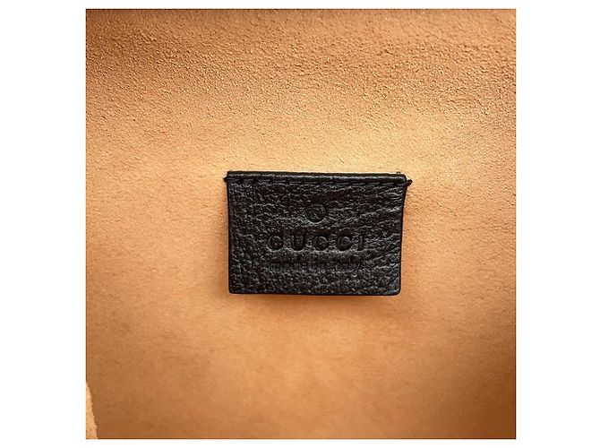 Borsa a secchiello Gucci Mini Dollar Calfskin Bamboo Marina nera Nero - vista 5