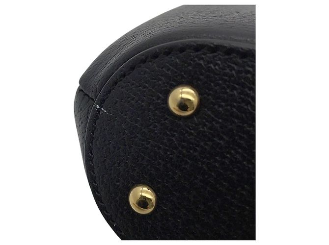 Borsa a secchiello Gucci Mini Dollar Calfskin Bamboo Marina nera Nero - vista 9