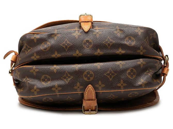 Borsa a tracolla Louis Vuitton Monogram Saumur 25 Marrone - vista 3