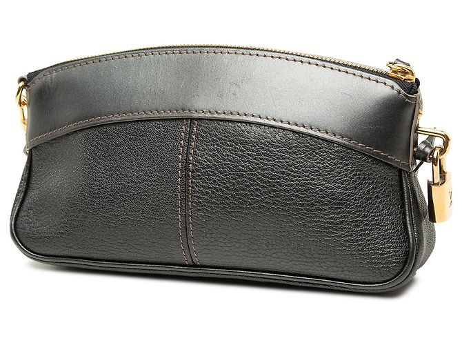 Clutch Louis Vuitton Suhali Lockit Nera Nero - vista 2