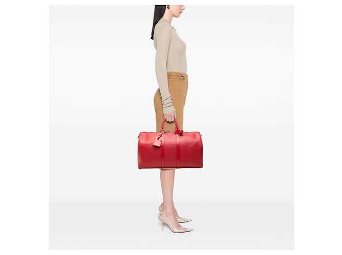 Borsa da viaggio Louis Vuitton Epi Keepall 45 rossa Rosso - vista 7
