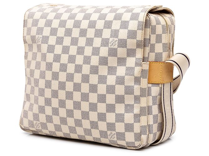 Borsa a tracolla Louis Vuitton Damier Azur Naviglio bianca Bianco - vista 2